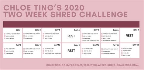 chloe ting 2 week shred 2020 program